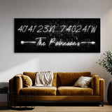Family Name Gps Coordinates Neon Wall Art