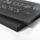 Family Name Gps Coordinates Silver Wall Art