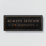 Family Name Gps Coordinates Stone Wall Art