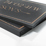 Family Name Gps Coordinates Stone Wall Art