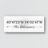 Family Name Gps Coordinates White 1 Wall Art