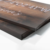 Family Name Gps Coordinates Wooden Wall Art