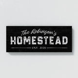 Family Name Homestead Black Wall Art