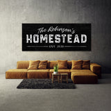Family Name Homestead Black Wall Art