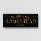Family Name Homestead Black Wood Wall Art