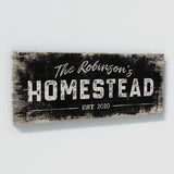 Family Name Homestead Black Wood Wall Art