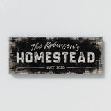 Family Name Homestead Black Wood Wall Art