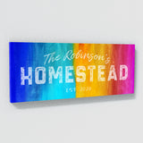 Family Name Homestead Colorful Wall Art