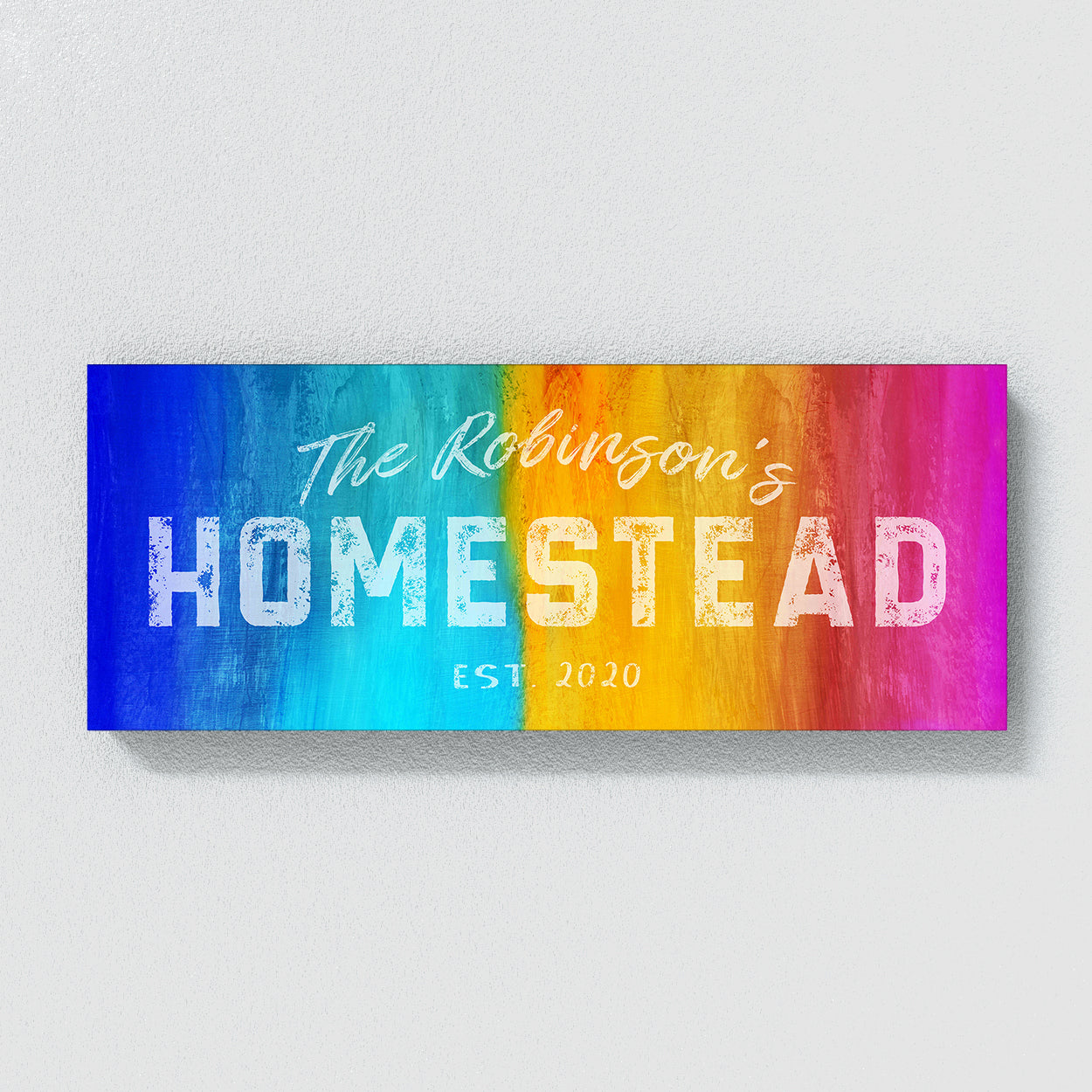 Family Name Homestead Colorful Wall Art