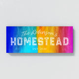 Family Name Homestead Colorful Wall Art
