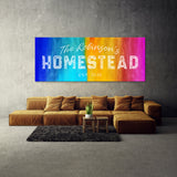 Family Name Homestead Colorful Wall Art