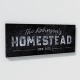 Family Name Homestead Concrete Black Wall Art