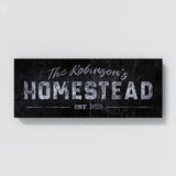 Family Name Homestead Concrete Black Wall Art