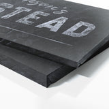 Family Name Homestead Concrete Black Wall Art