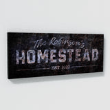 Family Name Homestead Concrete Rust Wall Art