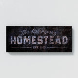 Family Name Homestead Concrete Rust Wall Art