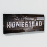 Family Name Homestead Darker Wooden Wall Art