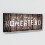Family Name Homestead Grey Wooden Wall Art