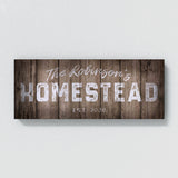 Family Name Homestead Grey Wooden Wall Art