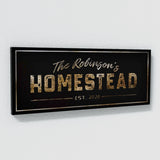 Family Name Homestead Luxury Gold Wall Art