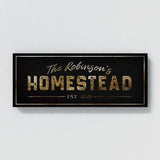 Family Name Homestead Luxury Gold Wall Art