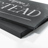 Family Name Homestead Marble Black Wall Art