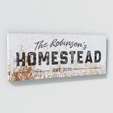 Family Name Homestead Metal White Wall Art