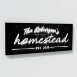 Family Name Homestead Neon Wall Art