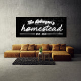 Family Name Homestead Neon Wall Art