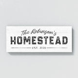 Family Name Homestead White Wall Art