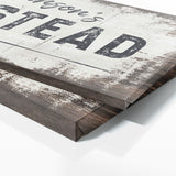 Family Name Homestead White Wood Grung Wall Art