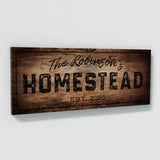 Family Name Homestead Wooden Black Wall Art