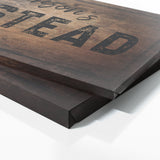 Family Name Homestead Wooden Black Wall Art