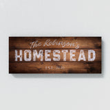 Family Name Homestead Wooden Plank Wall Art