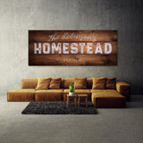 Family Name Homestead Wooden Plank Wall Art