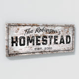 Family Name Homestead Wooden White Wall Art