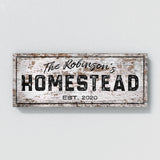 Family Name Homestead Wooden White Wall Art