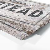 Family Name Homestead Wooden White Wall Art