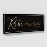 Family Name Luxury Gold Wall Art