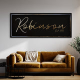 Family Name Luxury Gold Wall Art