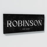 Family Name Marble Black Wall Art