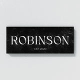 Family Name Marble Black Wall Art