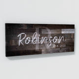 Family Name Monogram Darker Wooden Wall Art