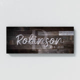 Family Name Monogram Darker Wooden Wall Art