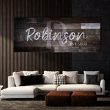 Family Name Monogram Darker Wooden Wall Art