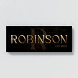 Family Name Monogram Gold Wall Art