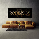Family Name Monogram Gold Wall Art