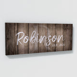 Family Name Monogram Grey Wooden Wall Art
