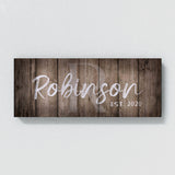Family Name Monogram Grey Wooden Wall Art