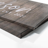 Family Name Monogram Grey Wooden Wall Art